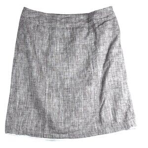 Ann Taylor Women's Linen Blend Pencil Skirt Heathered Oatmeal Women's Size 12